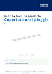 Copertura anti pioggia  * Scheda tecnica prodotto IT