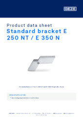 Standard bracket E 250 NT / E 350 N Product data sheet EN