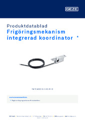 Frigöringsmekanism integrerad koordinator  * Produktdatablad SV