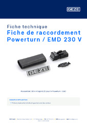 Fiche de raccordement Powerturn / EMD 230 V Fiche technique FR