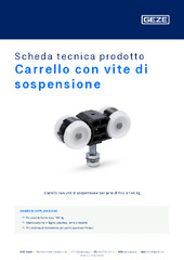 Carrello con vite di sospensione Scheda tecnica prodotto IT