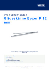 Glideskinne Boxer P 12 mm Produktdatablad DA