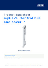 myGEZE Control bus end cover  * Product data sheet EN