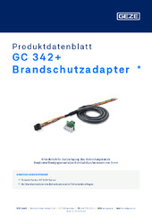 GC 342+ Brandschutzadapter  * Produktdatenblatt DE
