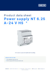 Power supply NT 6.25 A-24 V HS  * Product data sheet EN