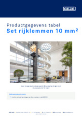 Set rijklemmen 10 mm² Productgegevens tabel NL
