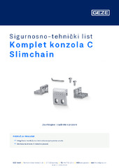 Komplet konzola C Slimchain Sigurnosno-tehnički list HR