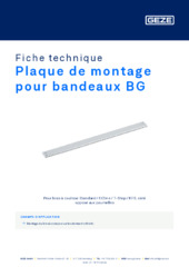 Plaque de montage pour bandeaux BG Fiche technique FR