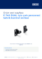 E 740 DUAL için çatı penceresi tahrik kontrol ünitesi Ürün veri sayfası TR