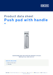 Push pad with handle  * Product data sheet EN