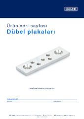 Dübel plakaları Ürün veri sayfası TR