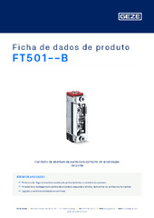 FT501--B Ficha de dados de produto PT
