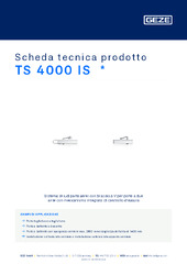 TS 4000 IS  * Scheda tecnica prodotto IT