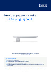 T-stop-glijrail Productgegevens tabel NL