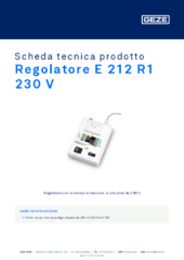 Regolatore E 212 R1 230 V Scheda tecnica prodotto IT