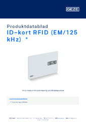 ID-kort RFID (EM/125 kHz)  * Produktdatablad SV