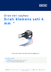 Sıralı klemens seti 4 mm  * Ürün veri sayfası TR