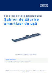 Șablon de găurire amortizor de ușă Fișa cu datele produsului RO