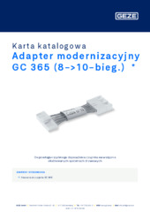 Adapter Retrofit GC 365 (8->10-bieg.)  * Karta katalogowa PL