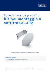 Kit per montaggio a soffitto GC 302 Scheda tecnica prodotto IT