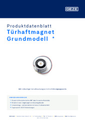 Türhaftmagnet Grundmodell  * Produktdatenblatt DE
