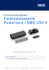 Forbindelsesstik Powerturn / EMD 230 V Produktdatablad DA