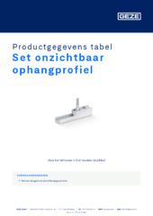 Set onzichtbaar ophangprofiel Productgegevens tabel NL