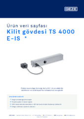 Kilit gövdesi TS 4000 E-IS  * Ürün veri sayfası TR