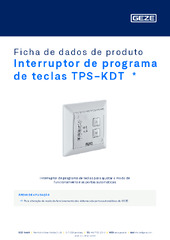 Interruptor de programa de teclas TPS-KDT Ficha de dados de produto PT