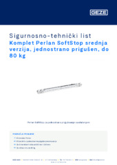 Komplet Perlan SoftStop srednja verzija, jednostrano prigušen, do 80 kg Sigurnosno-tehnički list HR