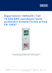 TZ 320 BSN nehrdajuči čelik, podžbukni komplet kutije prema EN 13637  * Sigurnosno-tehnički list HR