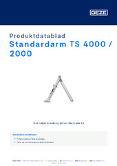 Standardarm TS 4000 / 2000 Produktdatablad DA
