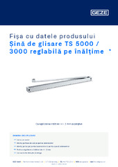 Șină de glisare TS 5000 / 3000 reglabilă pe înălțime  * Fișa cu datele produsului RO