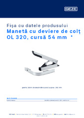 Handhebel mit Eckumlenkung OL 320, Hub 54 mm Fișa cu datele produsului RO