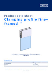 Clamping profile fine-framed  * Product data sheet EN