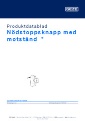 Nödstoppsknapp med motstånd  * Produktdatablad SV