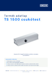 TS 1500 csukótest Termék adatlap HU