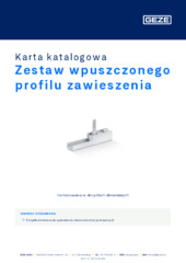 Zestaw wpuszczonego profilu zawieszenia Karta katalogowa PL