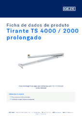Tirante TS 4000 / 2000 prolongado Ficha de dados de produto PT