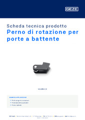 Perno di rotazione per porte a battente Scheda tecnica prodotto IT