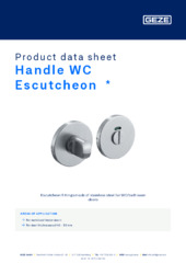 Handle WC Escutcheon  * Product data sheet EN