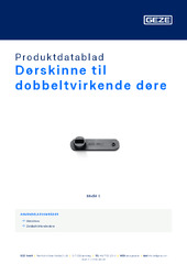 Dørskinne til dobbeltvirkende døre Produktdatablad DA
