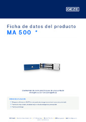 MA 500  * Ficha de datos del producto ES