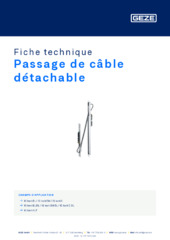 Passage de câble détachable Fiche technique FR