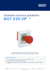 NOT 220 UP  * Scheda tecnica prodotto IT