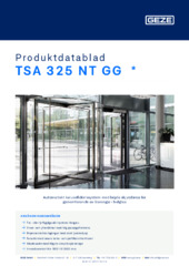 TSA 325 NT GG  * Produktdatablad SV