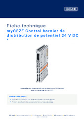 myGEZE Control bornier de distribution de potentiel 24 V DC  * Fiche technique FR