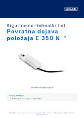 Povratna dojava položaja E 350 N  * Sigurnosno-tehnički list HR