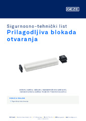 Prilagodljiva blokada otvaranja Sigurnosno-tehnički list HR