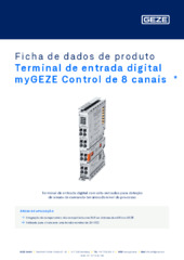 Terminal de entrada digital myGEZE Control de 8 canais  * Ficha de dados de produto PT
